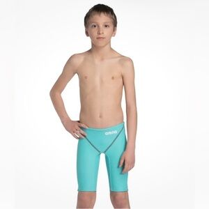ARENA Powerskin ST 2.0 Jammer Swimsuit BOYS Size 6-7 Years Aqua FINA Approved